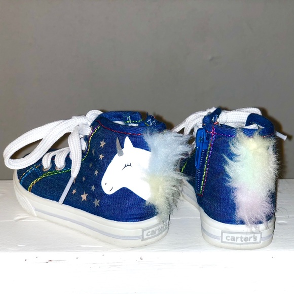 Carter's Unicorn High Top Sneakers 5 - Picture 2 of 4